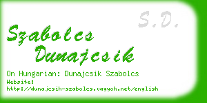 szabolcs dunajcsik business card